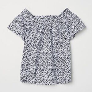 H&M Floral Off-the-Shoulder Top